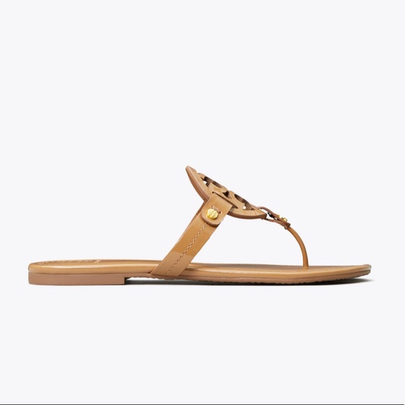 NEW 10.5 Tory Burch Miller Patent Leather Sand - Picture 3 of 11